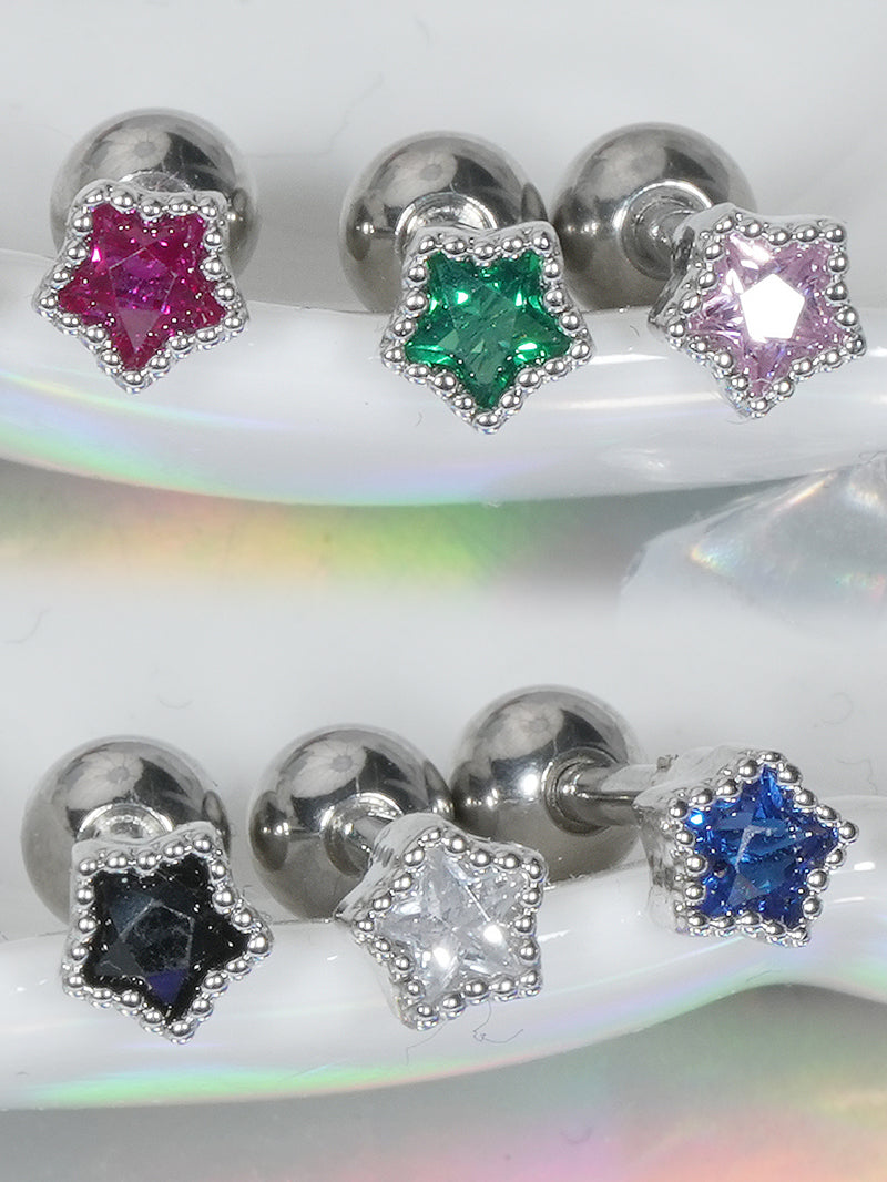 [Surgical] Simple Cubic Butterfly (4 Types) 16G/14G Body Piercing Collection เจาะหลัง เจาะกระดูกอ่อน 