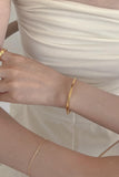 14k double chain half clip bracelet - 4MiLi (フォーミリ)