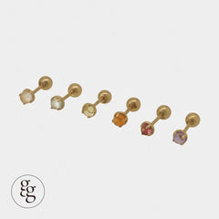 14k gemstone candy piercing (6Color) 21G