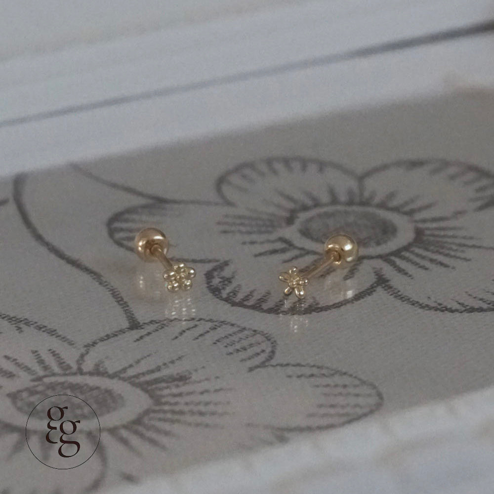 14k petit flower piercing (2type) 21G