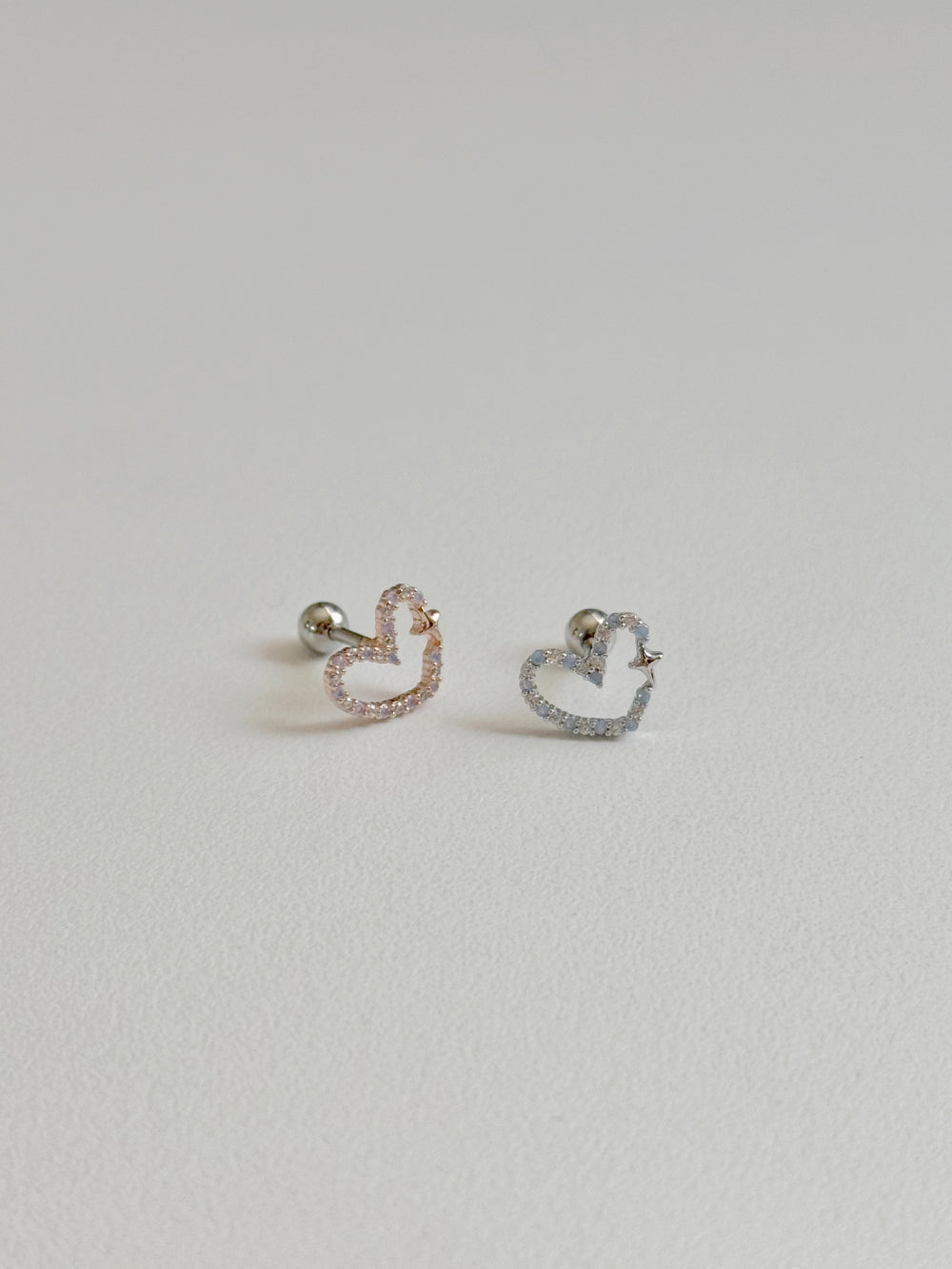 [Surgical] Sweet Heart Twinkle 16G (2 Colors) Unique Daily Point Lovely Pastel Stone 