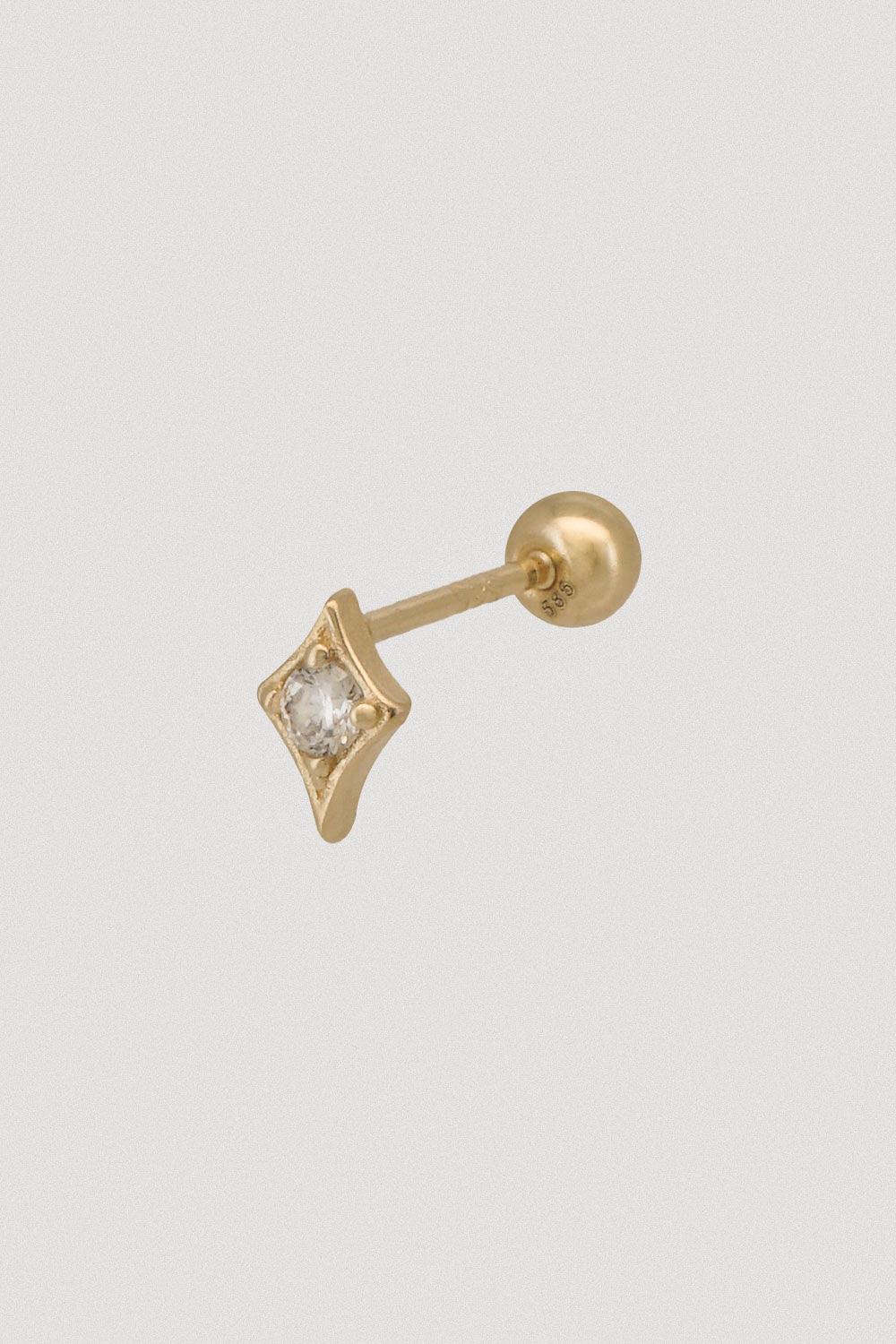 14k flash light cubic piercing 21G - 4MiLi (フォーミリ)