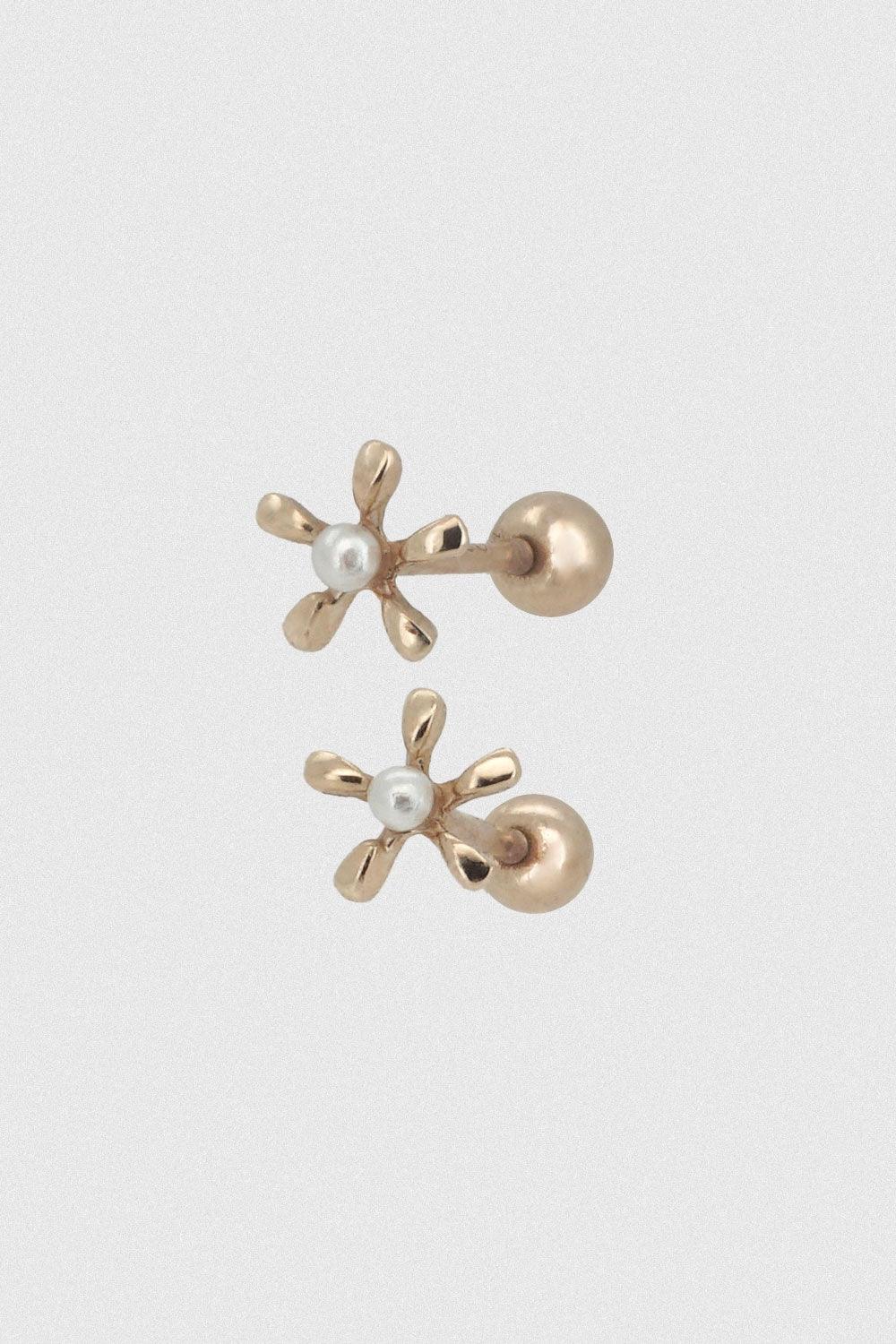 14k pearl flora piercing 21G - 4MiLi (フォーミリ)