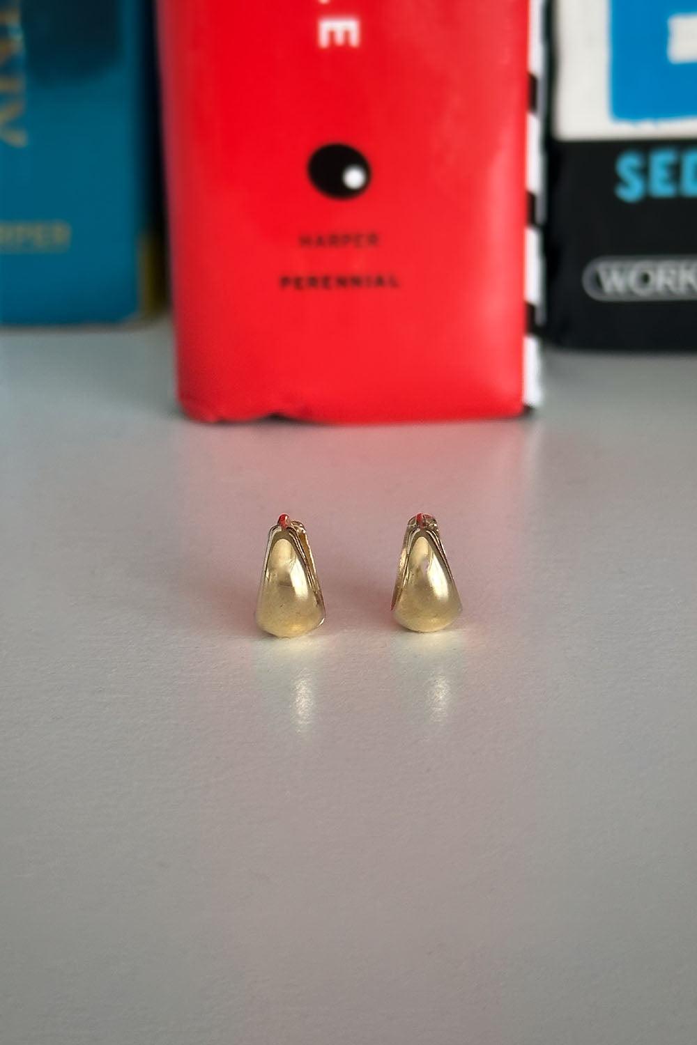 14k waterdrop one touch ring earrings - 4MiLi (フォーミリ)