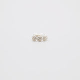 [925 Silver]紫 ハート キュービック ピアス (4セット) - 4MiLi (フォーミリ)