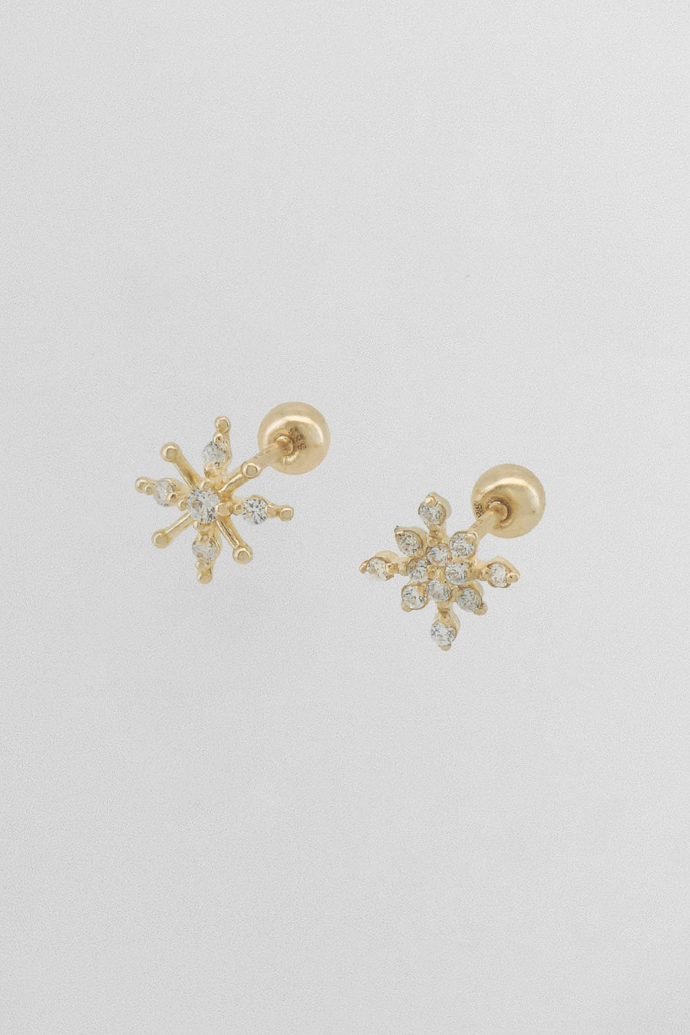 14k snowflake piercing earrings 21G