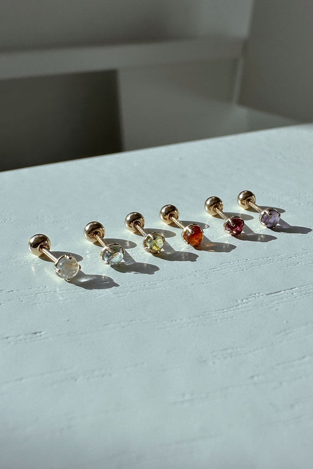 14k gemstone candy piercing (6Color) 21G