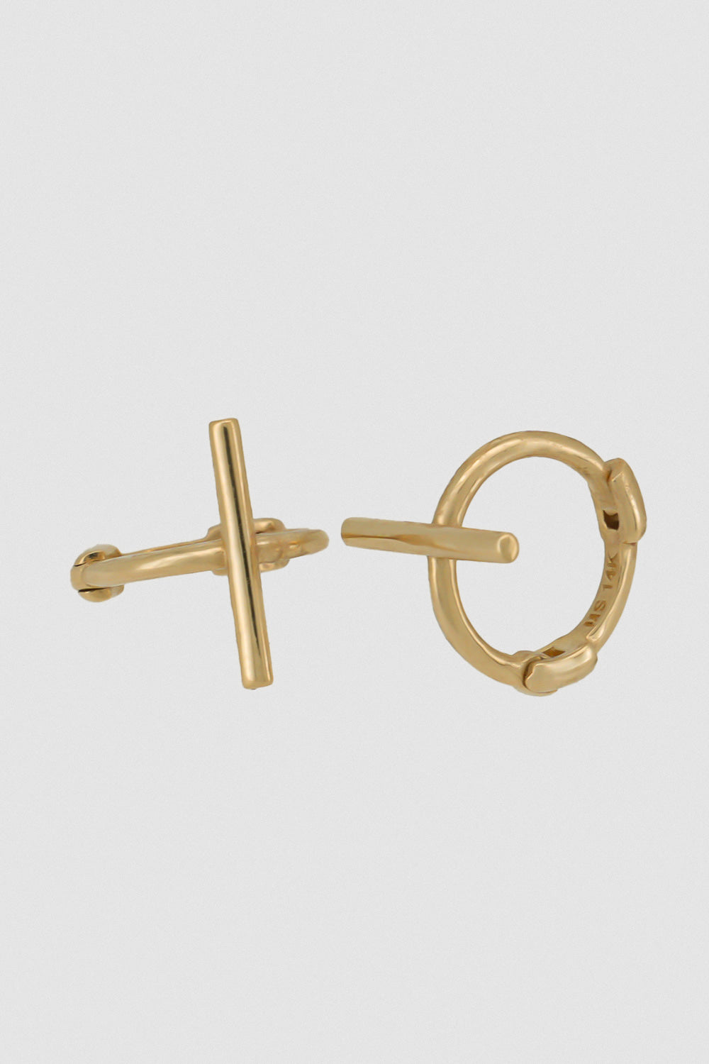14k tina stick one touch earrings (1 pair)