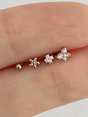 [Set of 5] [Surgical] Nuts Ice Cream Piercing Set 16G Body Piercing Back Piercing Cartilage Piercing 