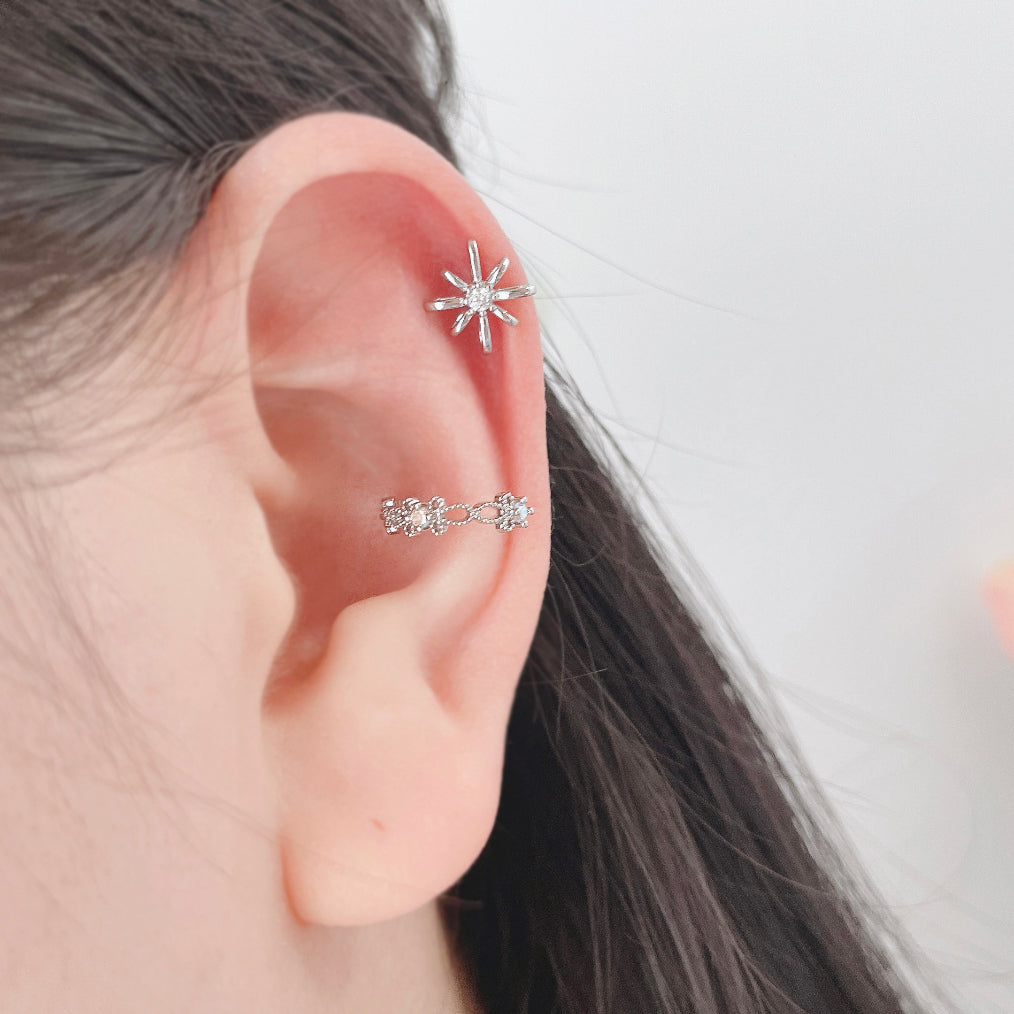 [Surgical] 3D Cubic Star (2 Colors) 16G Cross Sparkle 