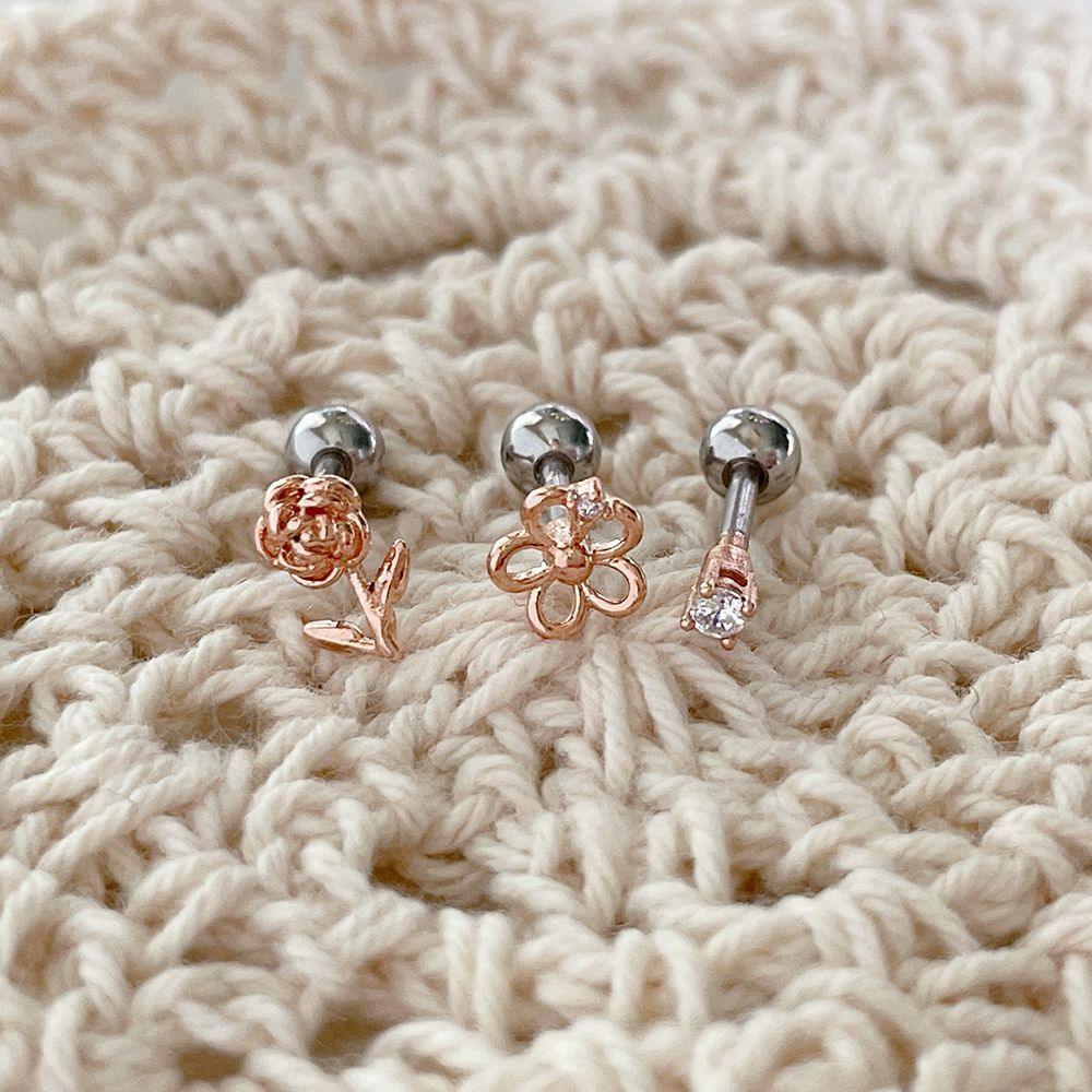 [Surgical] Flower Cubic Rose (3 Types 2 Colors) 16G 