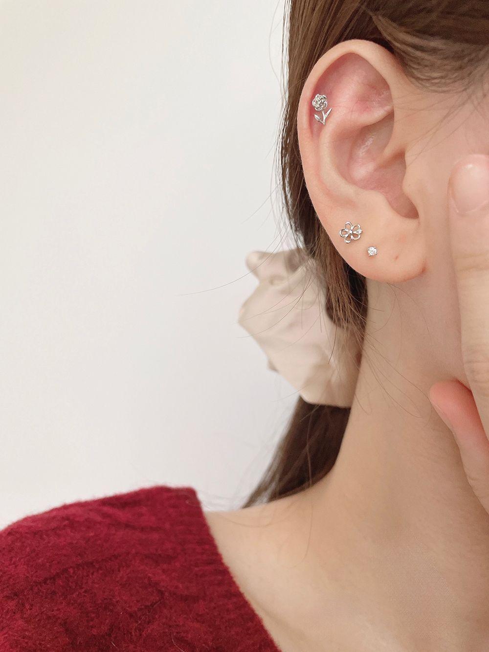 [Surgical] Flower Cubic Rose (3 Types 2 Colors) 16G 