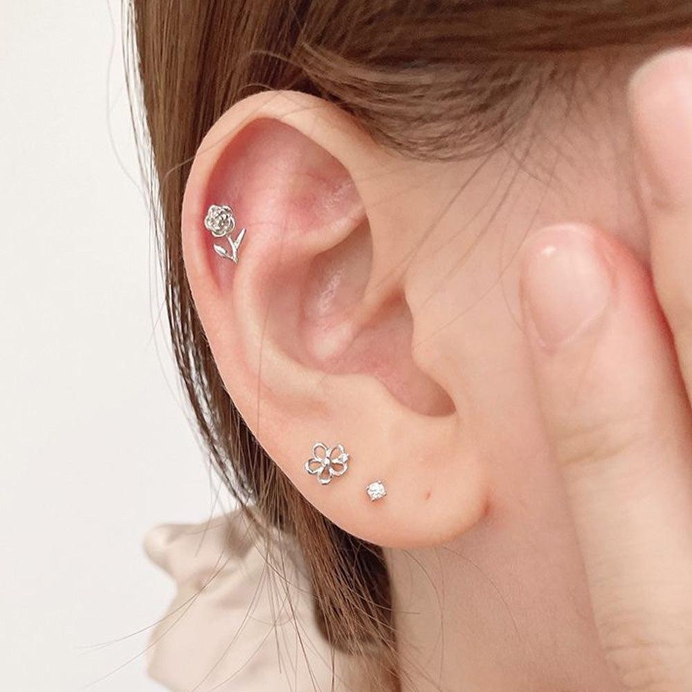 [Surgical] Flower Cubic Rose (3 Types 2 Colors) 16G 