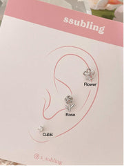 [Surgical] Flower Cubic Rose (3 Types 2 Colors) 16G 