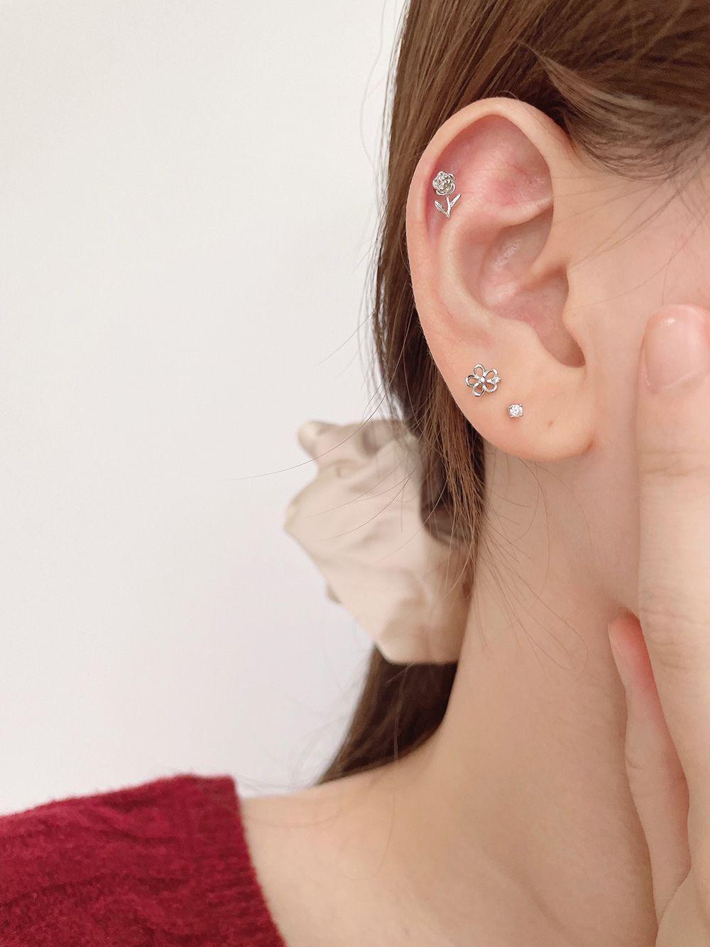 [Surgical] Flower Cubic Rose (3 Types 2 Colors) 16G 
