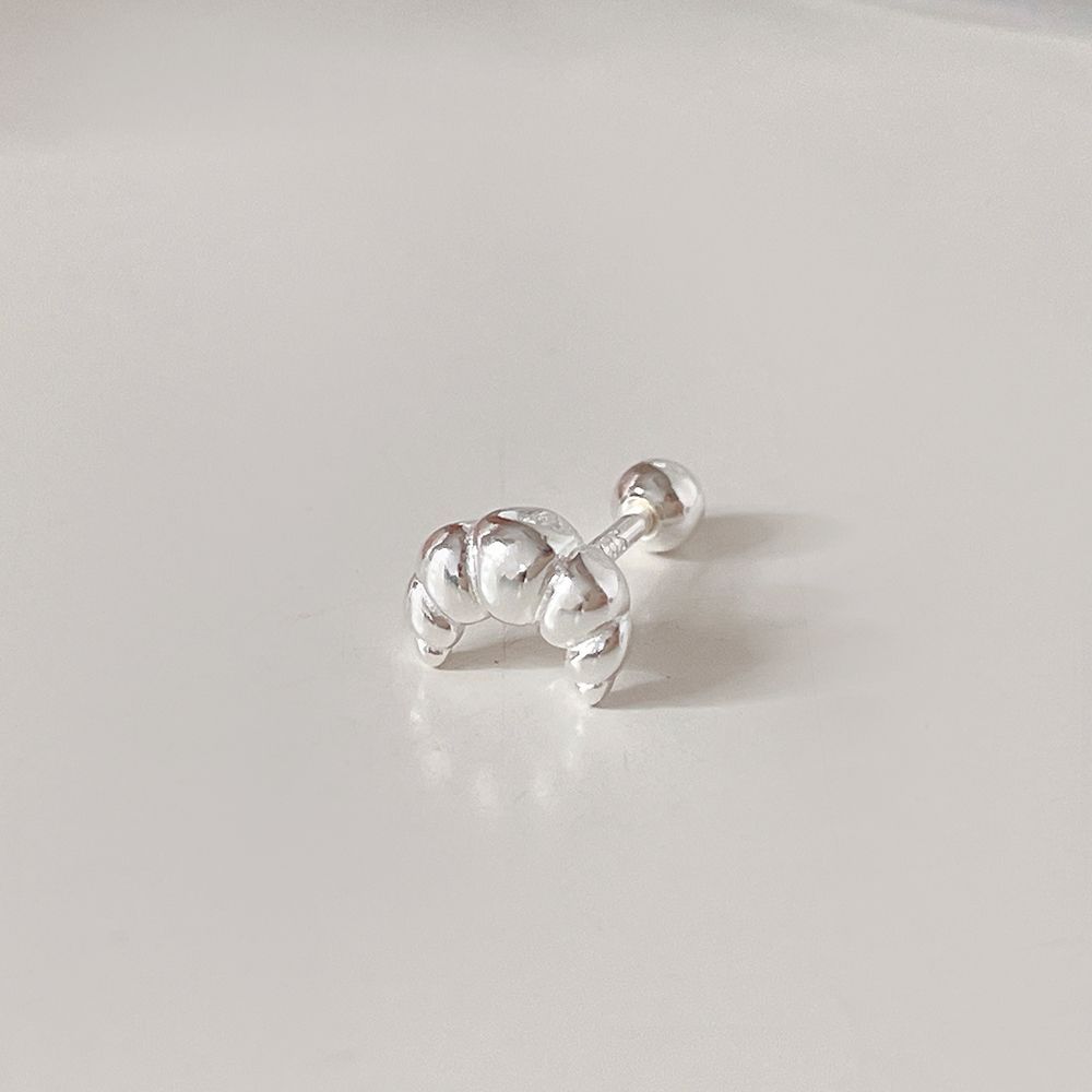 [925 Silver] Croissant 18G Body Piercing Back Piercing Cartilage Piercing 