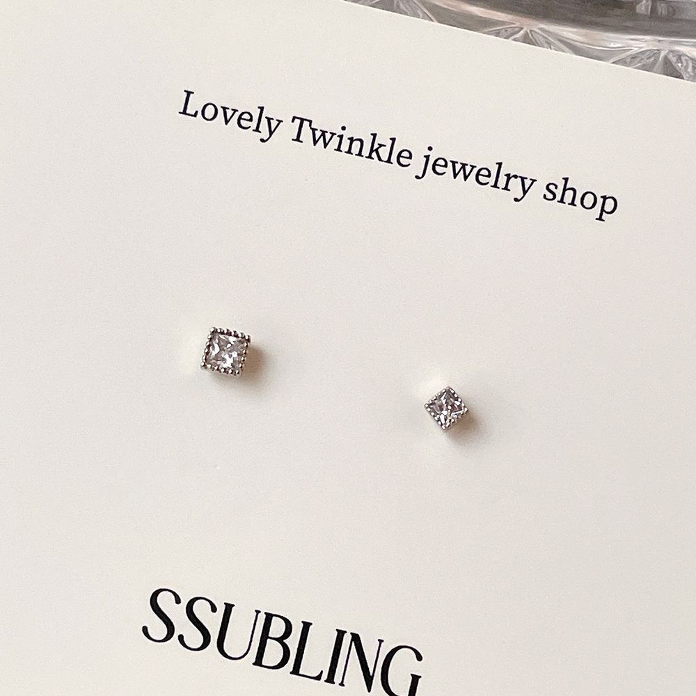 [Surgical] Basic Square Cubic (2 Colors, 2 Sizes) 16G Body Piercing Back Piercing Cartilage Piercing 