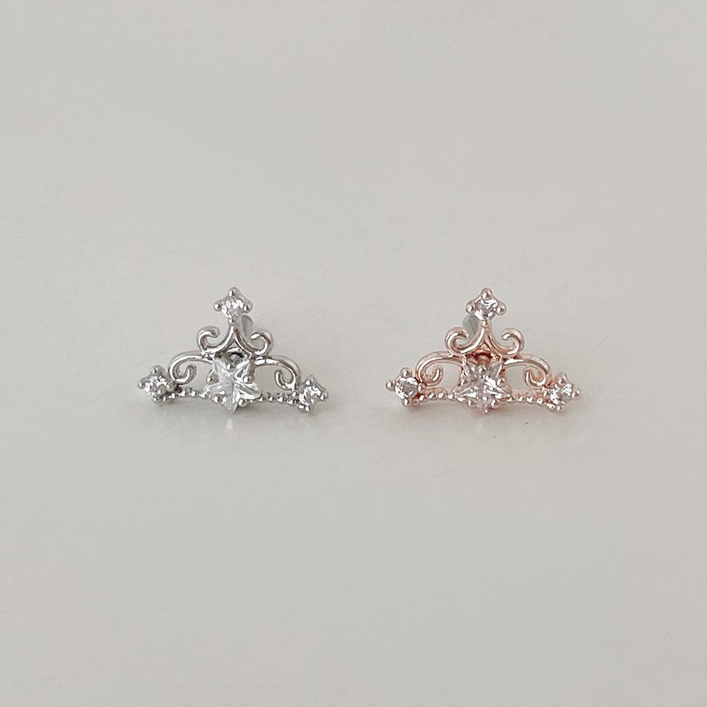 [Surgical] Crown (2 Colors) 16G Body Piercing Back Piercing Cartilage Piercing 