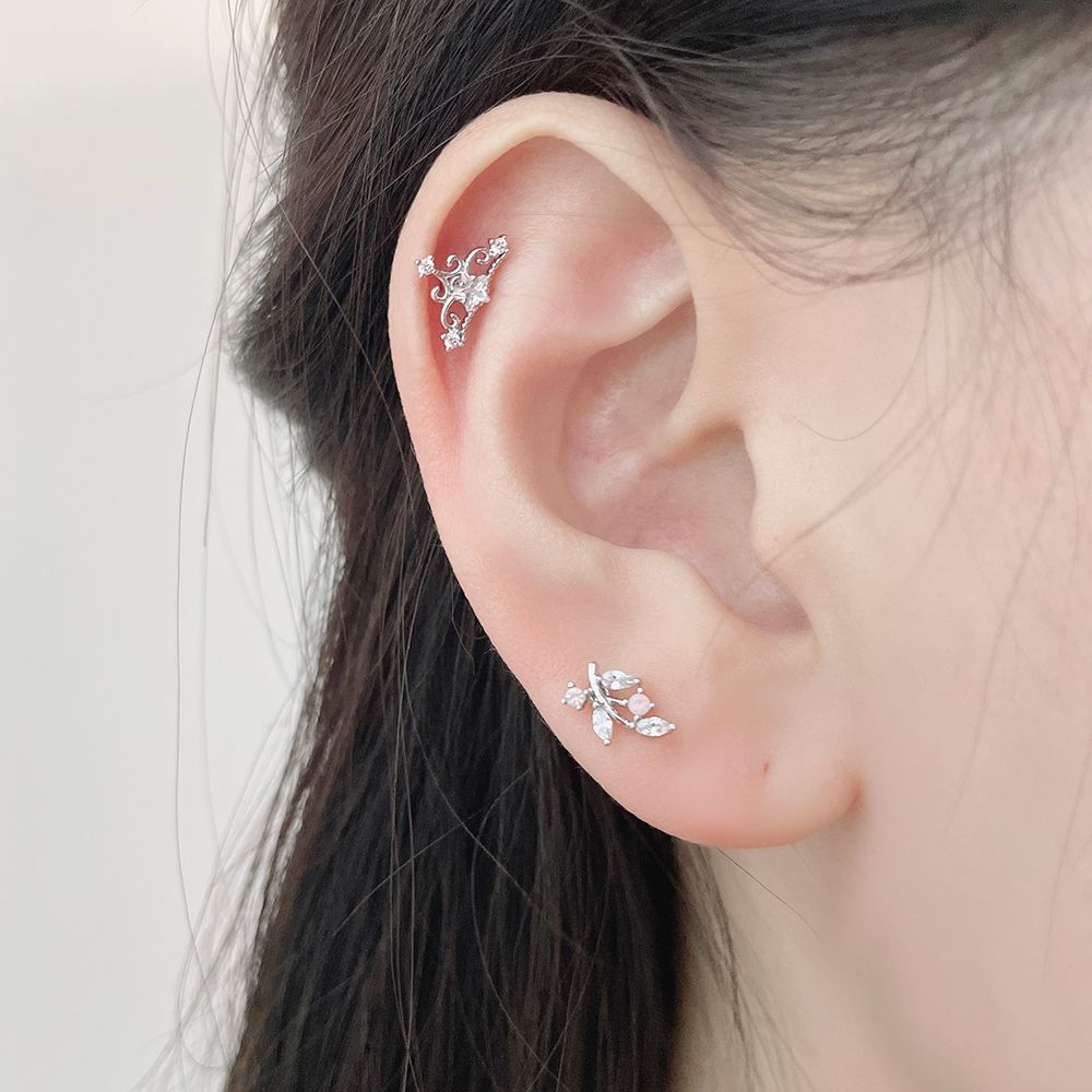 [Surgical] Crown (2 Colors) 16G Body Piercing Back Piercing Cartilage Piercing 