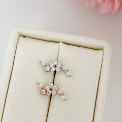 [Surgical] Cubic Flower Long (2 Colors) 16G Body Piercing Back Piercing Cartilage Piercing 