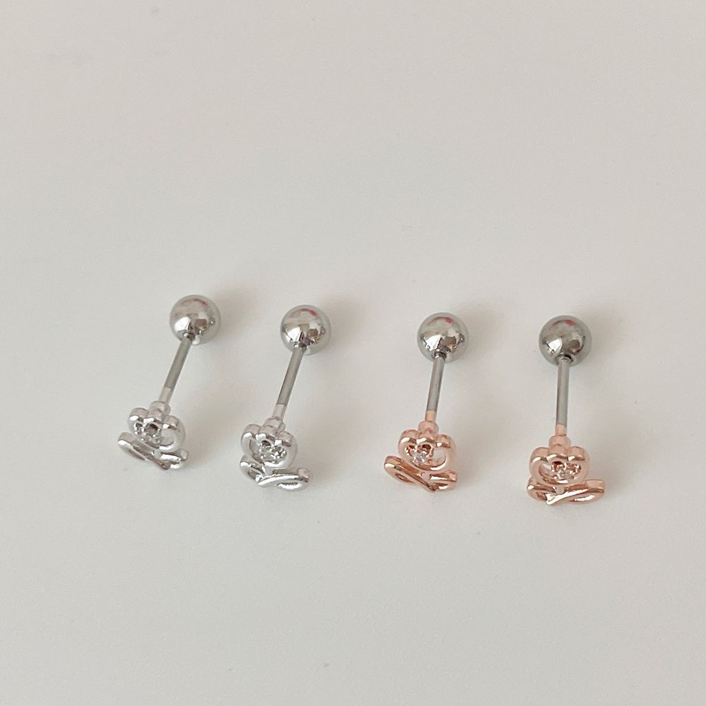 [Surgical] Rose Flower (2 Colors) Body Piercing Back Piercing Cartilage Piercing 