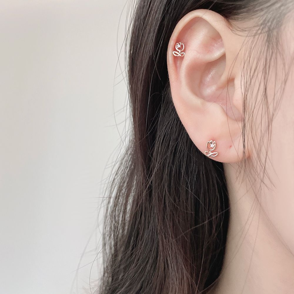 [Surgical] Rose Flower (2 Colors) Body Piercing Back Piercing Cartilage Piercing 