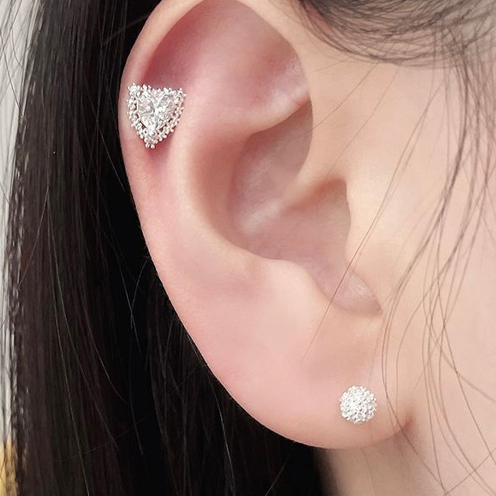 [ผ่าตัด] ดอกไม้ลูกบาศก์ (2 สี) 16G เจาะร่างกาย เจาะหลัง เจาะกระดูกอ่อน 
