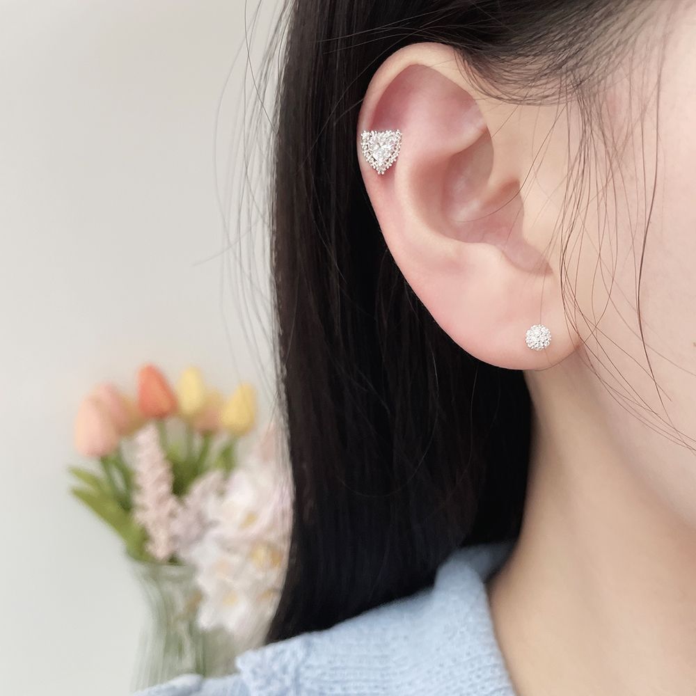[ผ่าตัด] ดอกไม้ลูกบาศก์ (2 สี) 16G เจาะร่างกาย เจาะหลัง เจาะกระดูกอ่อน 