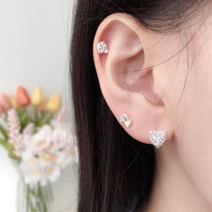 [ผ่าตัด] ดอกไม้ลูกบาศก์ (2 สี) 16G เจาะร่างกาย เจาะหลัง เจาะกระดูกอ่อน 