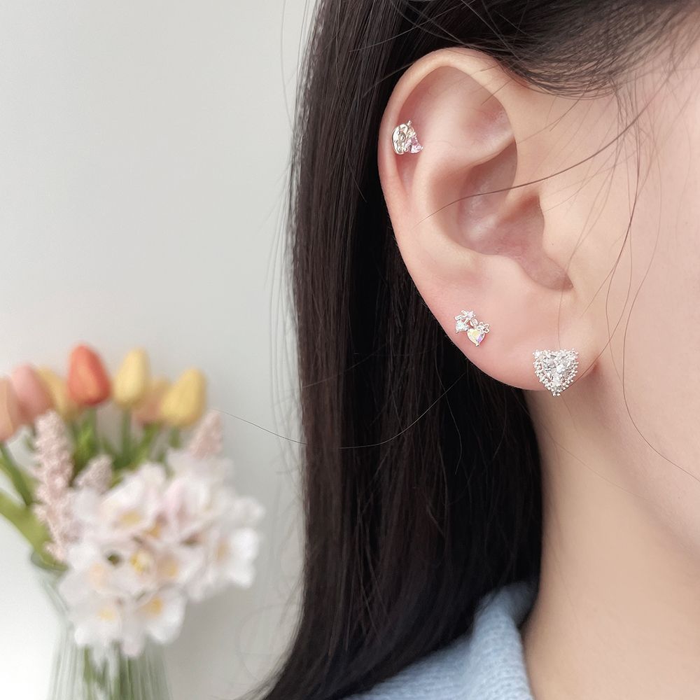 [925 Silver]ピンクイチゴ 20G ボディピアス キャッチ ピアッシング 軟骨ピアス