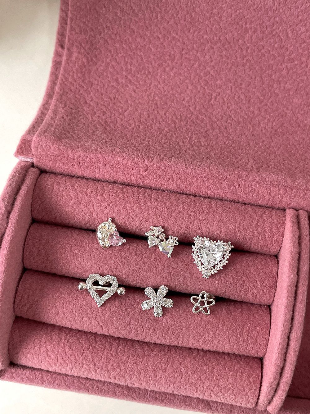 [925 Silver]ピンクイチゴ 20G ボディピアス キャッチ ピアッシング 軟骨ピアス