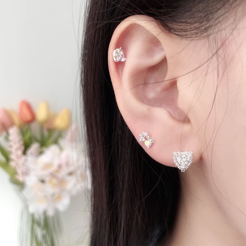[925 Silver]ピンクイチゴ 20G ボディピアス キャッチ ピアッシング 軟骨ピアス