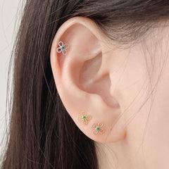 [Surgical] Cubic Flower (2 Colors) 16G Body Piercing Back Piercing Cartilage Piercing 