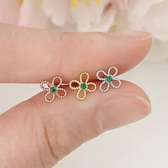 [Surgical] Cubic Flower (2 Colors) 16G Body Piercing Back Piercing Cartilage Piercing 