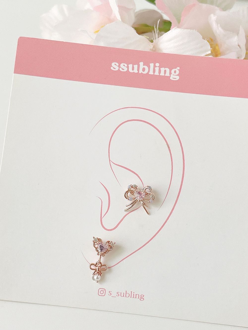 [ผ่าตัด] ดอกไม้ลูกบาศก์ (2 สี) 16G เจาะร่างกาย เจาะหลัง เจาะกระดูกอ่อน 
