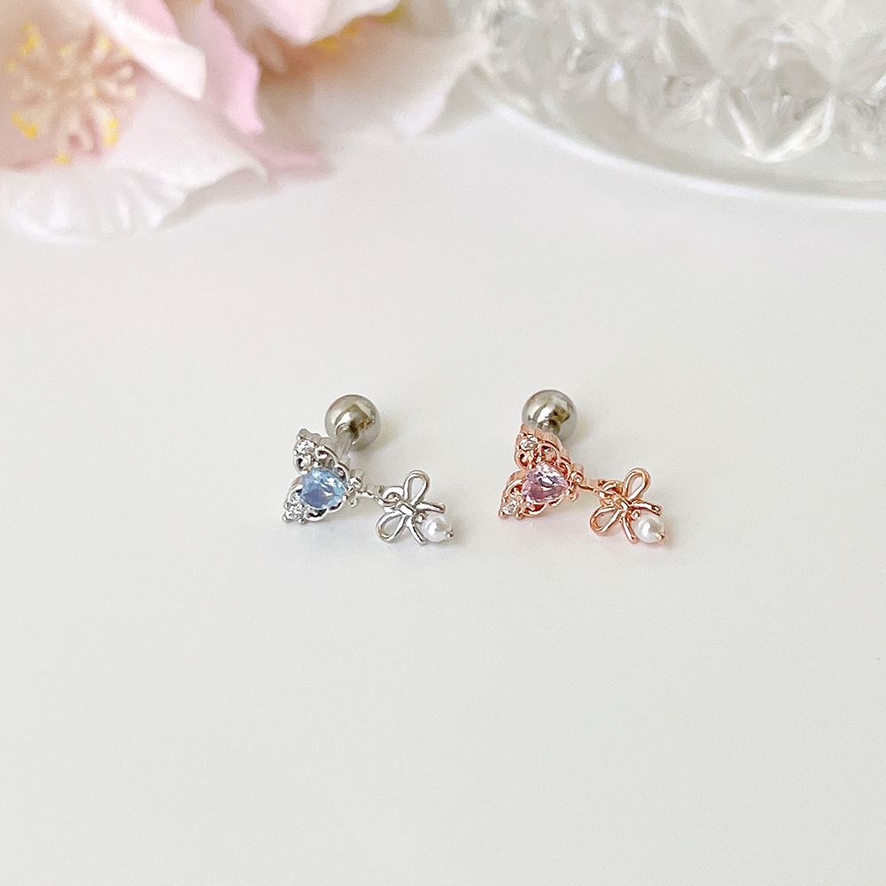 [Surgical] Cubic Flower (2 Colors) 16G Body Piercing Back Piercing Cartilage Piercing 