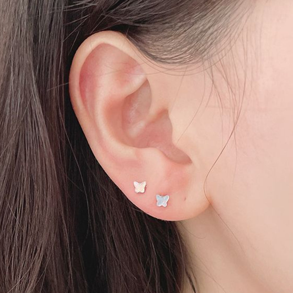 サージカル]小さめ ミニ 蝶々 ピアス (4Color) 16G ボディピアス