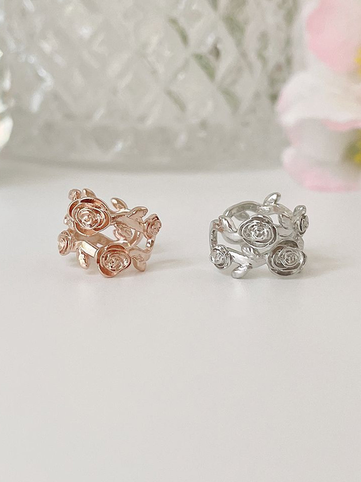 Flower Double Ear Cuff (2 Colors) 
