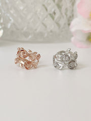 Flower Double Ear Cuff (2 Colors) 