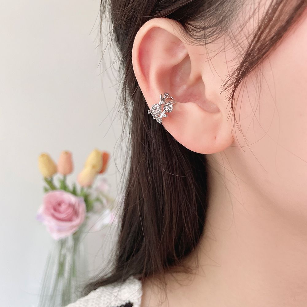 Flower Double Ear Cuff (2 Colors) 