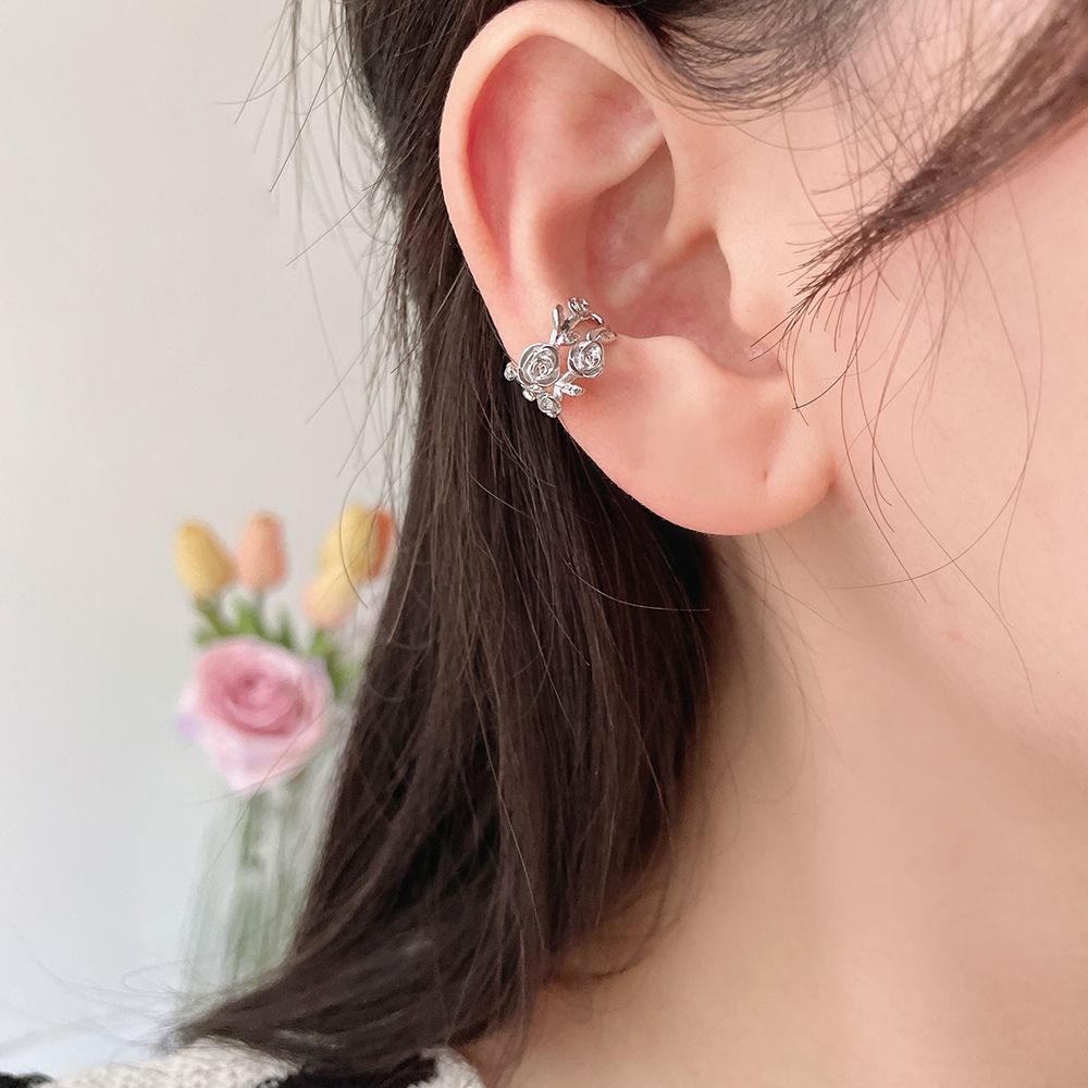 Flower Double Ear Cuff (2 Colors) 