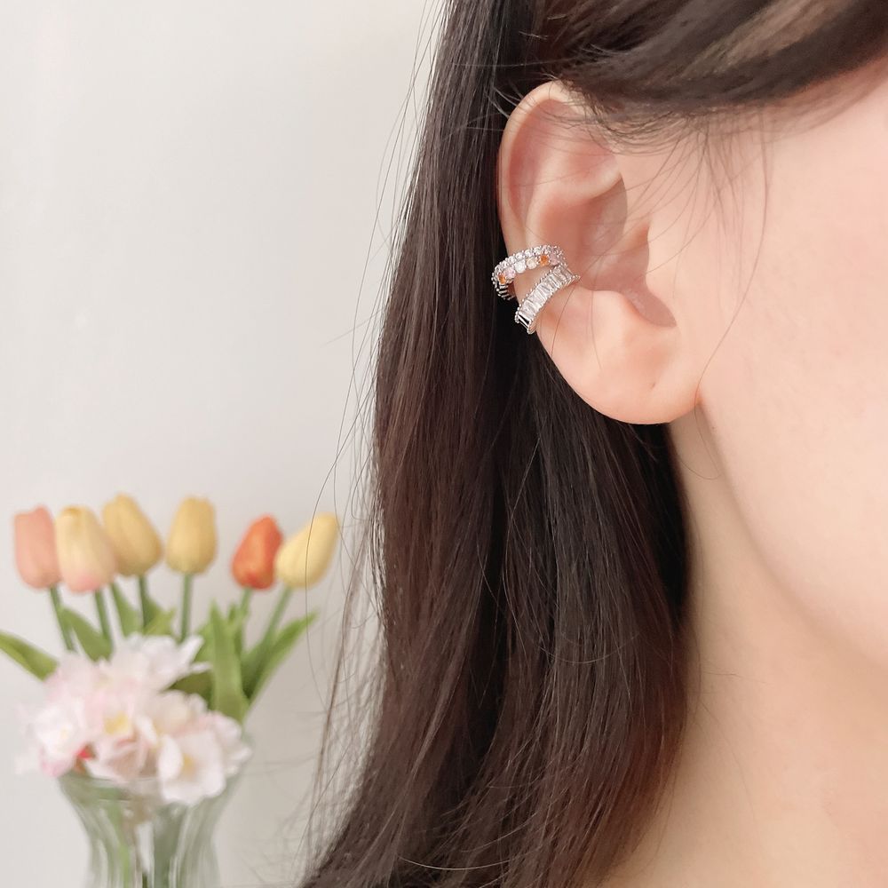 Flower Double Ear Cuff (2 Colors) 