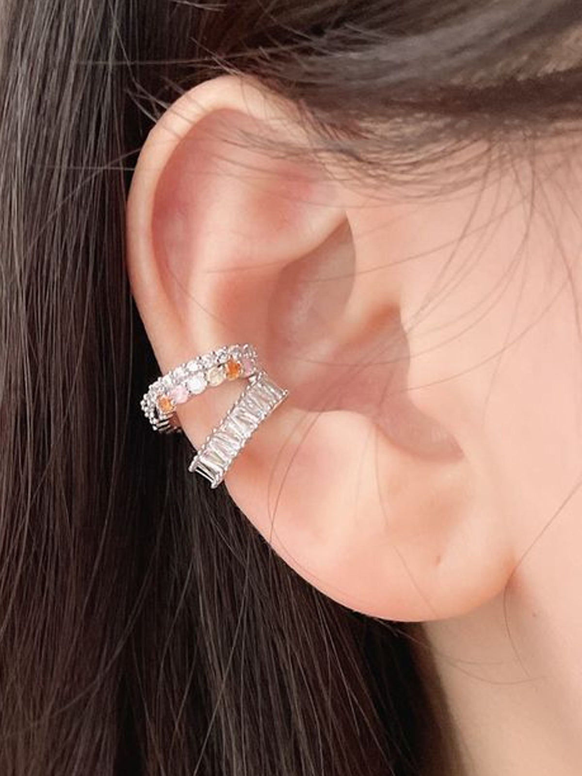 Flower Double Ear Cuff (2 Colors) 