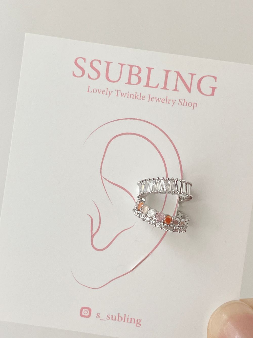 Flower Double Ear Cuff (2 Colors) 