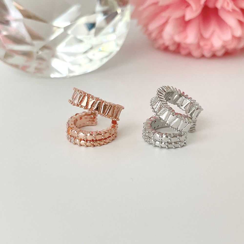 Flower Double Ear Cuff (2 Colors) 