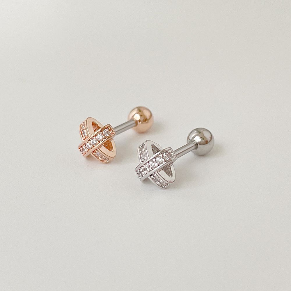 [サージカル]ボリューム クロスライン キュービック (2Color) 16G ボディピアス