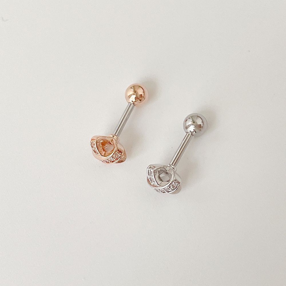 [サージカル]ボリューム クロスライン キュービック (2Color) 16G ボディピアス