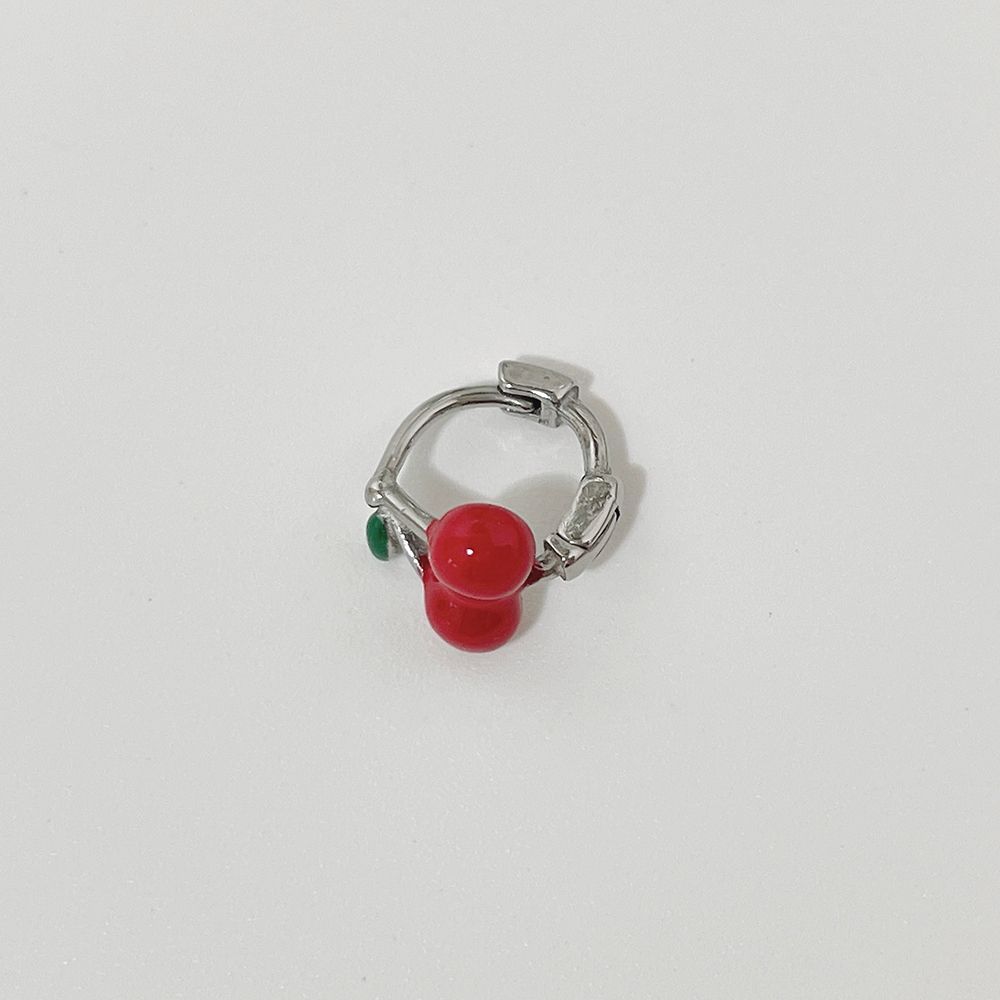[サージカル]チェリー ワンタッチ リングピアス