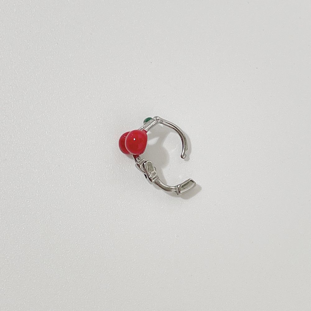 [サージカル]チェリー ワンタッチ リングピアス