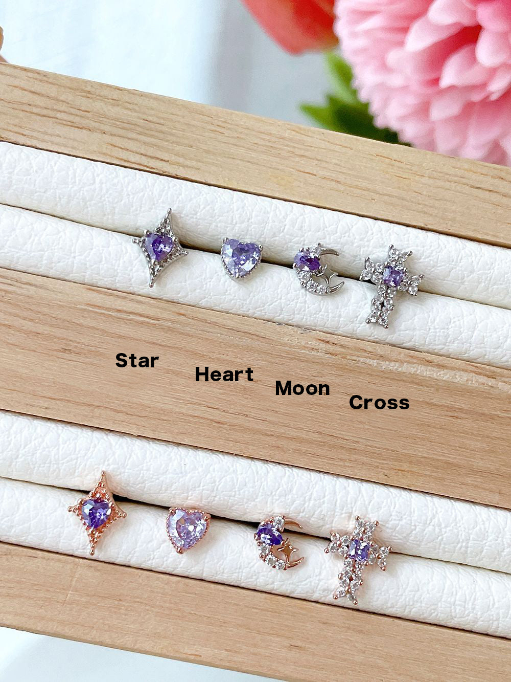 サージカル]ムーン×ハート×クロス パープルキュービック (3Type 2Color